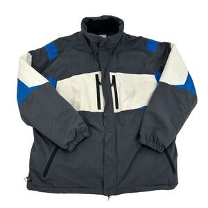 Polar Edge Gold Series Men XXL Ski Jacket Grey Blue Waterproof Snowboard Parka